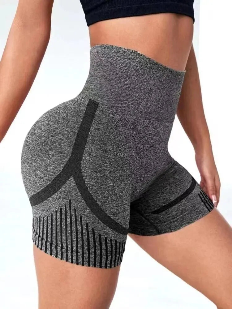 shorts de cintura alta para exercícios, fitness, ioga, levantamento de bumbum