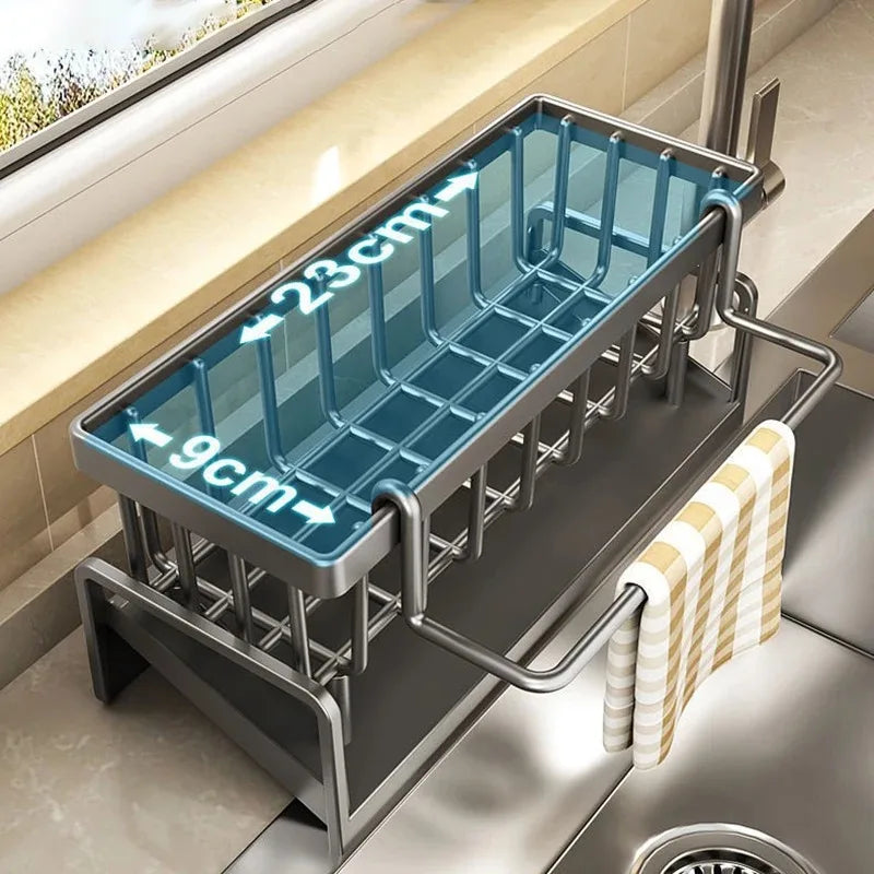 Cozinha pia dreno rack organizador