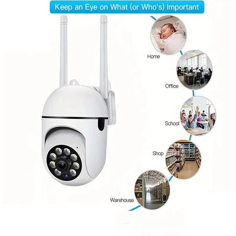 Wall-WiFi Camera Night Vision 2.4G hotspot 360° Rotate Anti-theft Monitor Security Surveillance Smart Camera for Phone