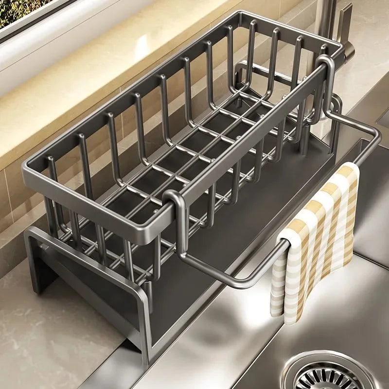 Cozinha pia dreno rack organizador